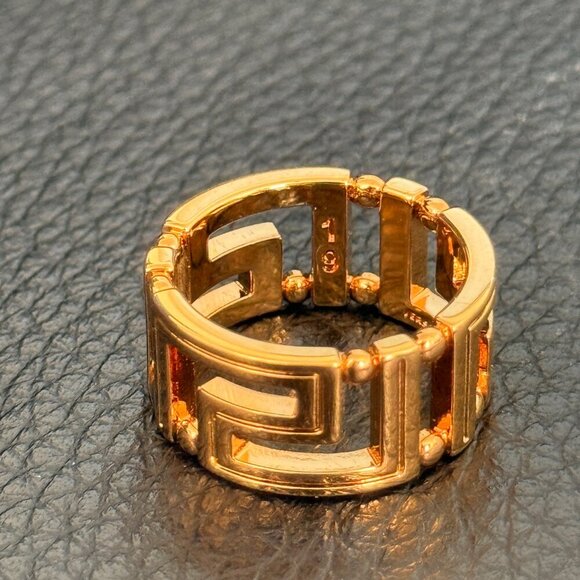 Versace Gold Men's Ring - Picture 8 of 11
